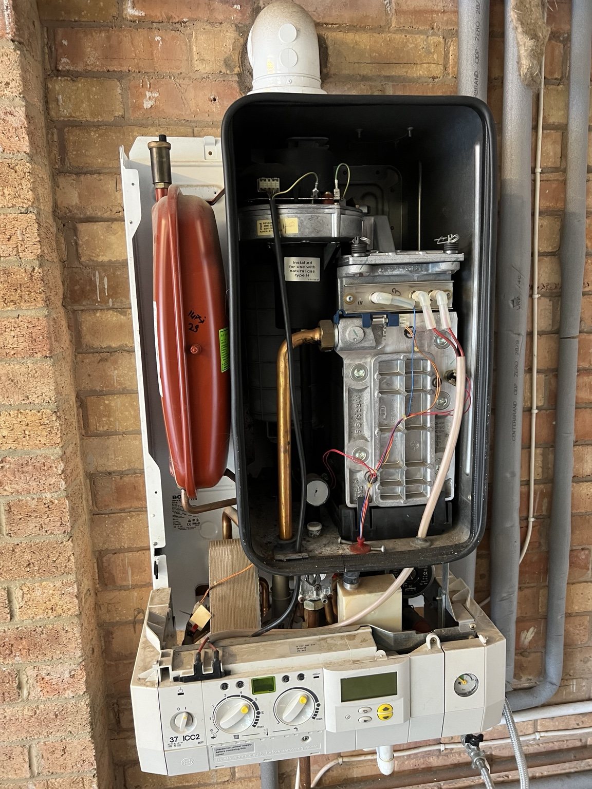 Boiler components during fault finding