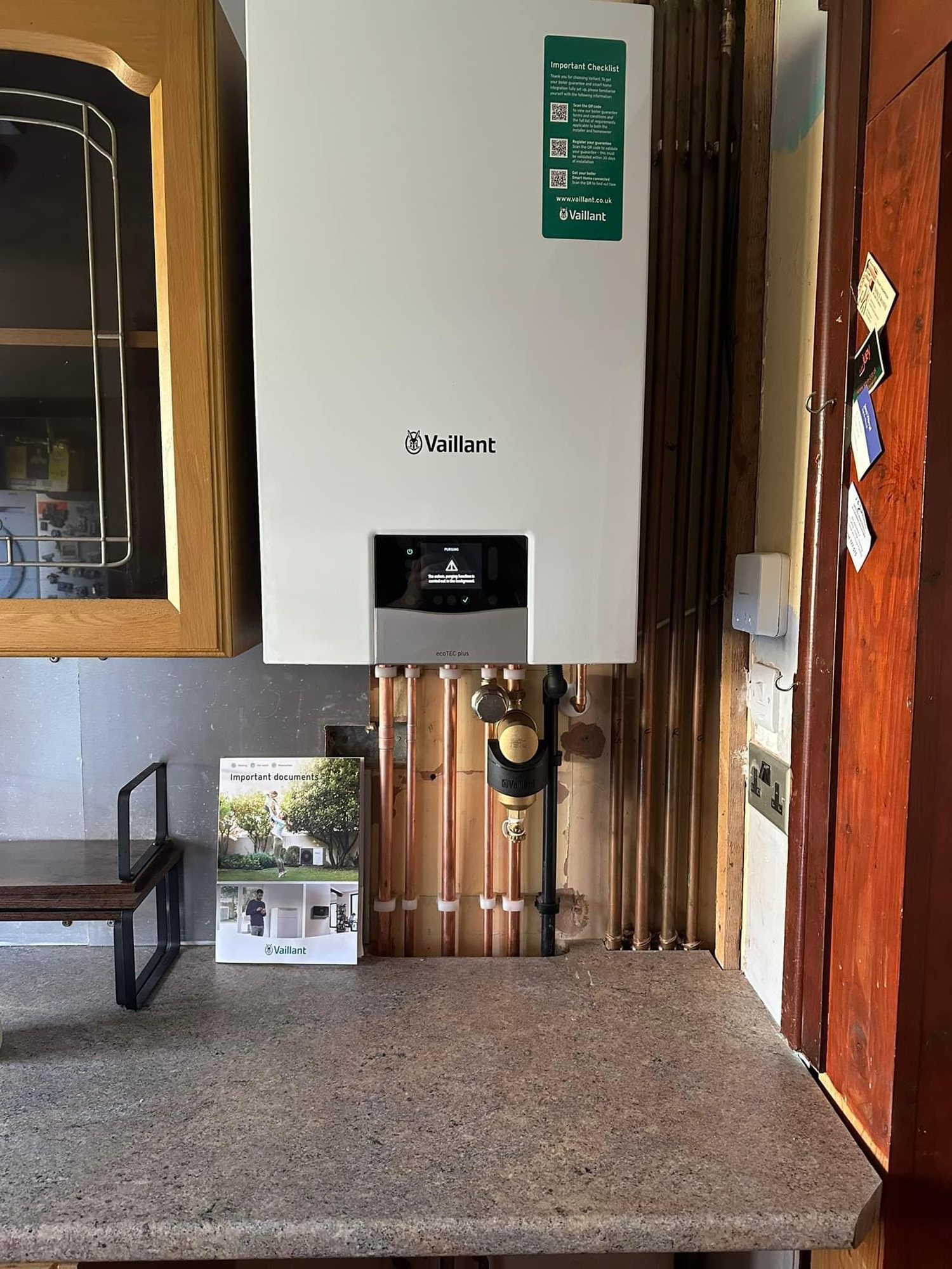 Completed boiler installation